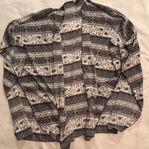 Flowy elephant throw over